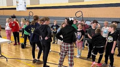 Group of students in gym